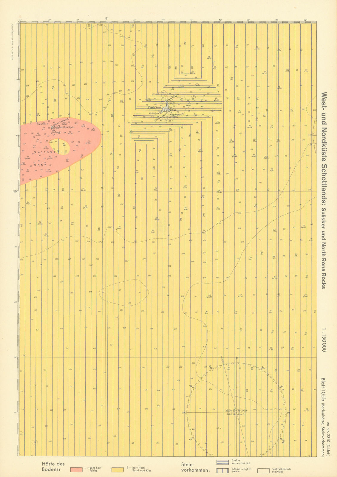 105b. Sula Sgeir North Rona Ross-shire Scotland KRIEGSMARINE Nazi map 1940